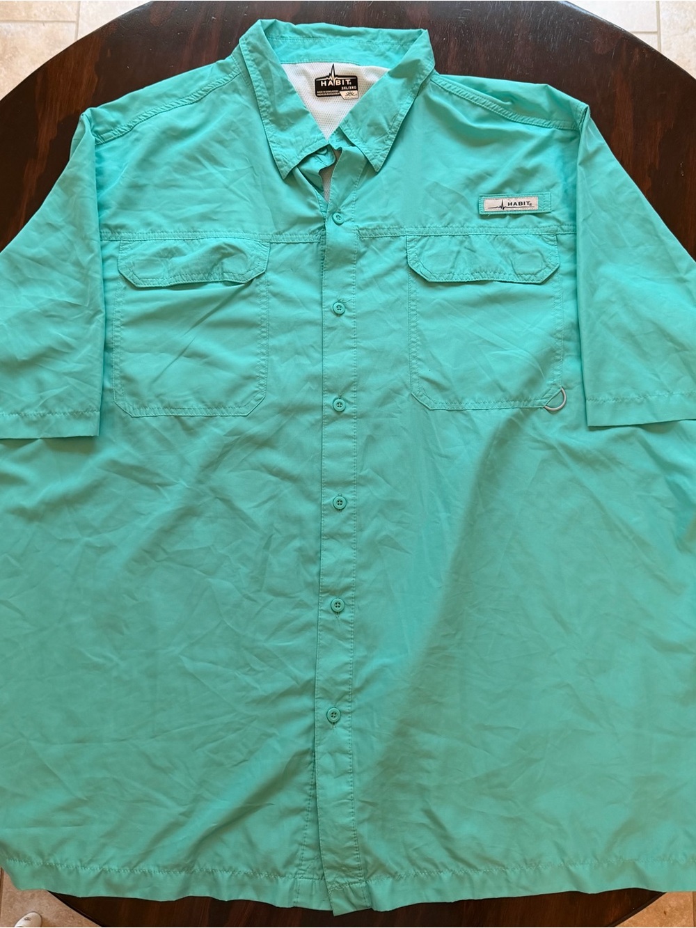Habitat Men’s Short-Sleeve Button-Down Shirt in Aqua